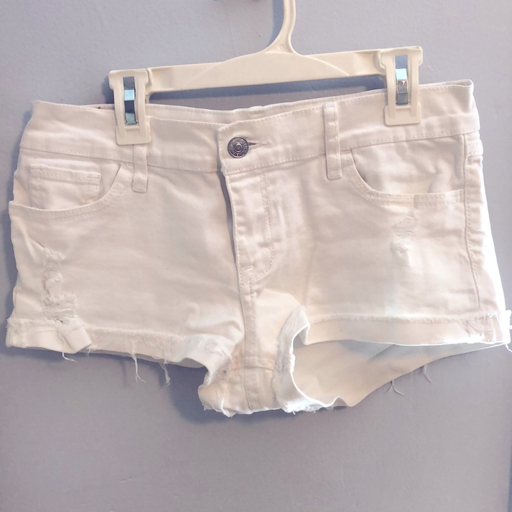 Abercrombie & Fitch Women’s White Jean Shorts - 0